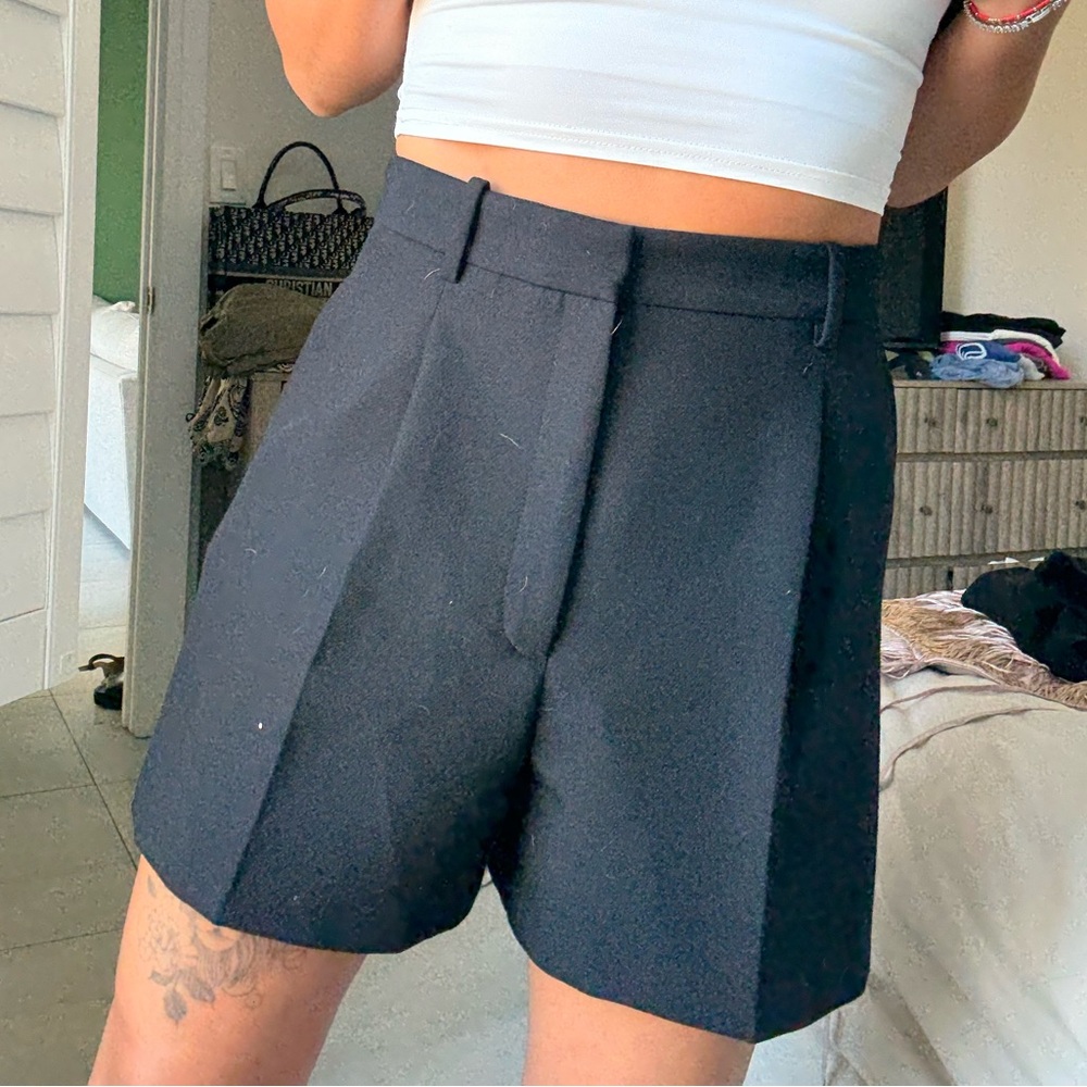 Black Tailored Shorts